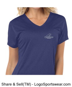Ladies Heather Navy T-Shirt Design Zoom