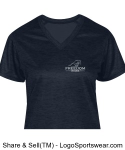 Ladies Tonal V-Neck T-shirt Design Zoom